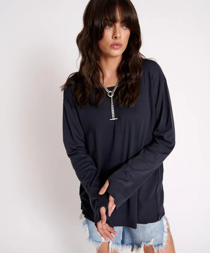One Teaspoon Tees and Tanks JAGGER BOYFRIEND LONG SLEEVE TEE 8211 Women One Teaspoon Tees and Tanks JAGGER BOYFRIEND LONG SLEEVE TEE 8211 Women