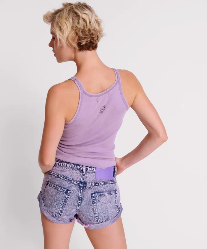 One Teaspoon Tees and Tanks LAVENDER FROST ONE TEASPOON RIB SINGLET 8211 Women