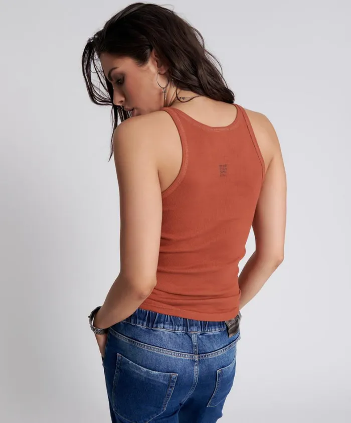 One Teaspoon Tees and Tanks ONE TEASPOON LOGO SINGLET 8211 Women