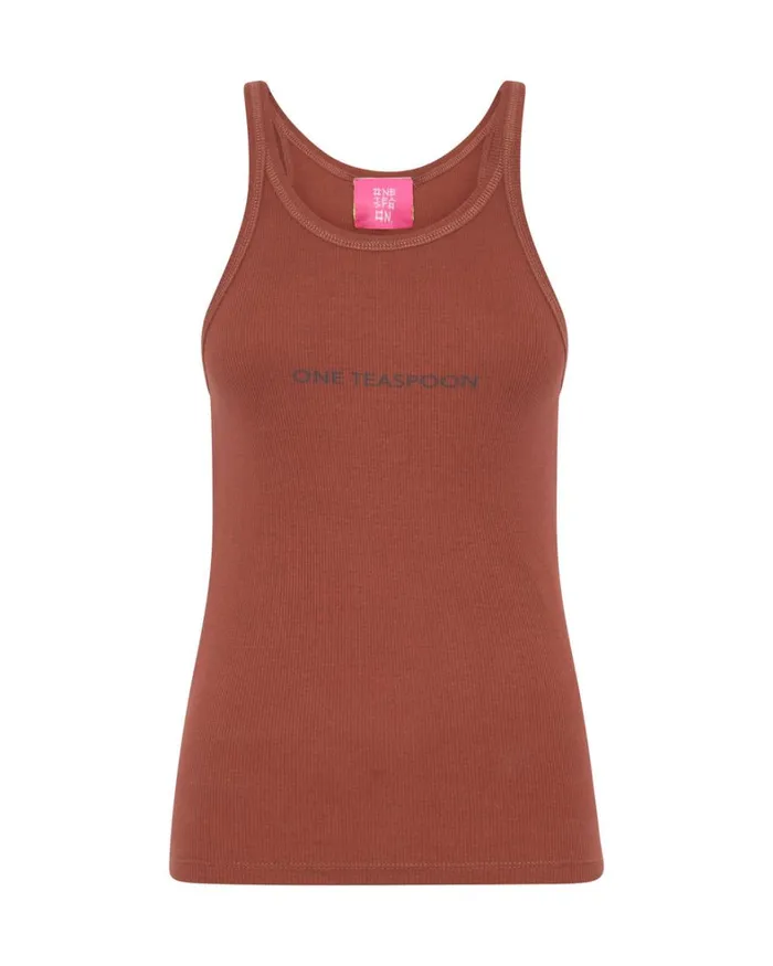 One Teaspoon Tees and Tanks ONE TEASPOON LOGO SINGLET 8211 Women