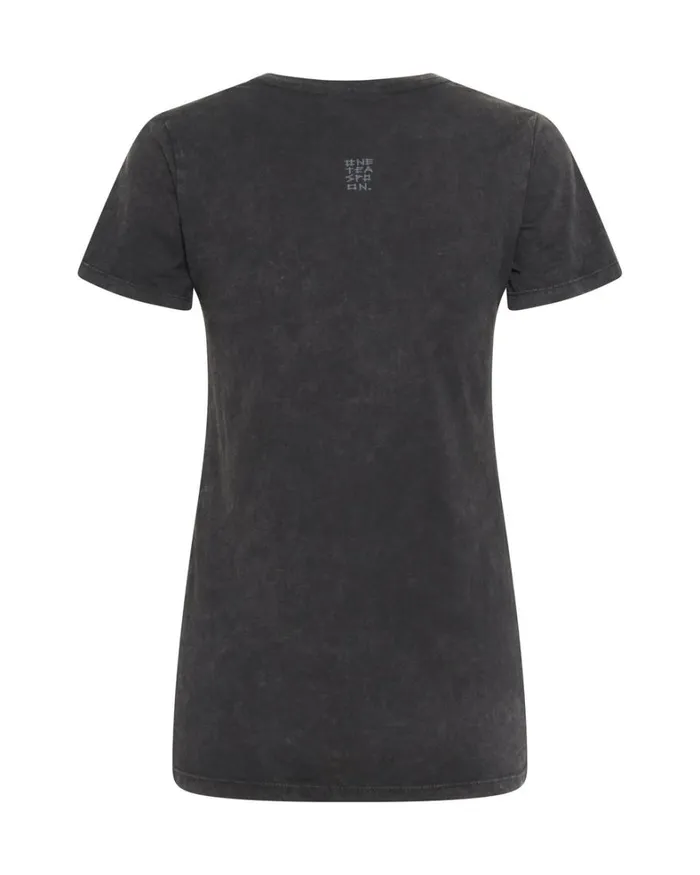 One Teaspoon Tees and Tanks ONE TEASPOON ORGANIC FITTED LOGO TEE BLACK 8211 Women