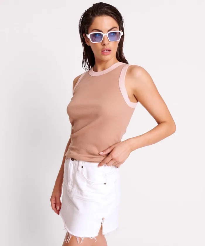 One Teaspoon Tees and Tanks OTS 2 TONE EQUIPMENT TANK 8211 Women One Teaspoon Tees and Tanks OTS 2 TONE EQUIPMENT TANK 8211 Women