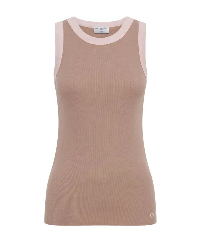 One Teaspoon Tees and Tanks OTS 2 TONE EQUIPMENT TANK 8211 Women One Teaspoon Tees and Tanks OTS 2 TONE EQUIPMENT TANK 8211 Women