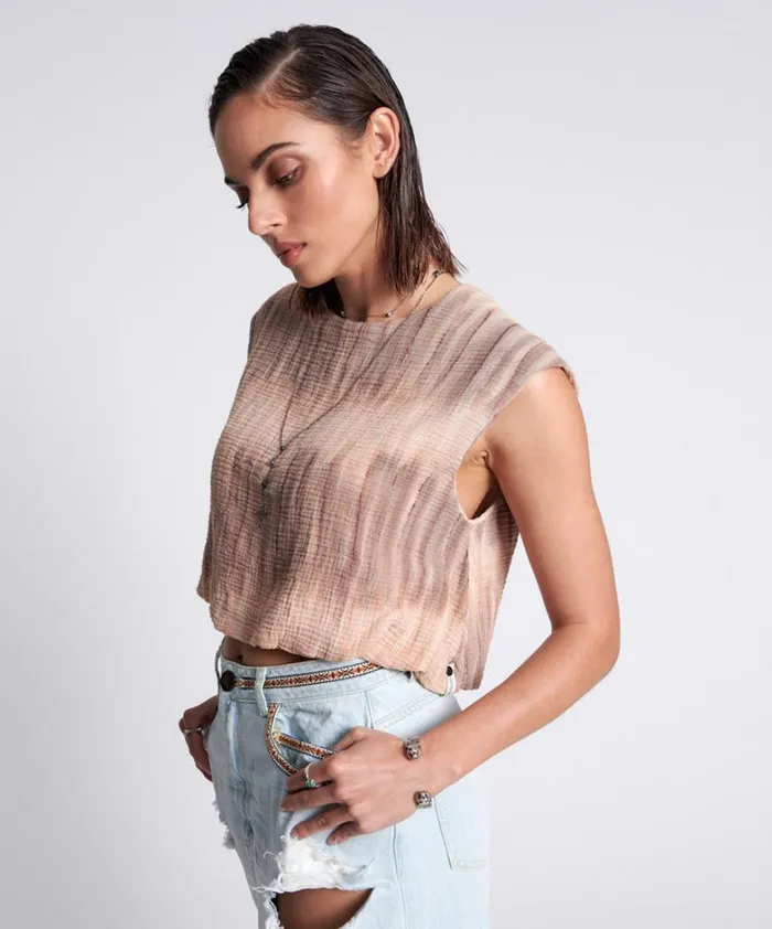 One Teaspoon Tops HAND DYED BACKLESS BUBBLE TOP 8211 Women One Teaspoon Tops HAND DYED BACKLESS BUBBLE TOP 8211 Women