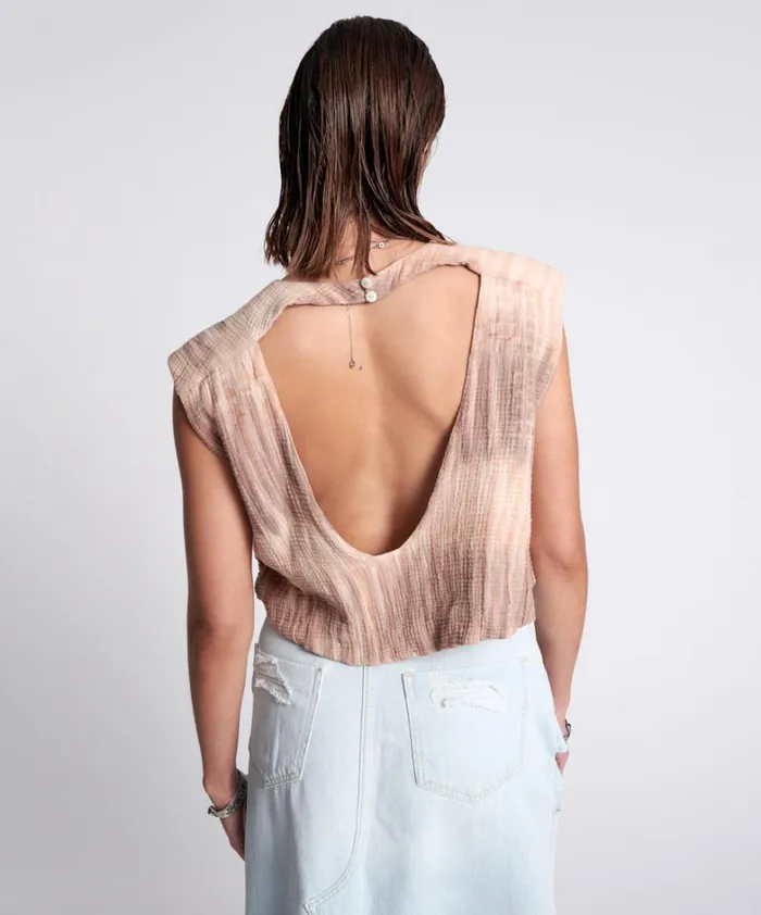 One Teaspoon Tops HAND DYED BACKLESS BUBBLE TOP 8211 Women One Teaspoon Tops HAND DYED BACKLESS BUBBLE TOP 8211 Women