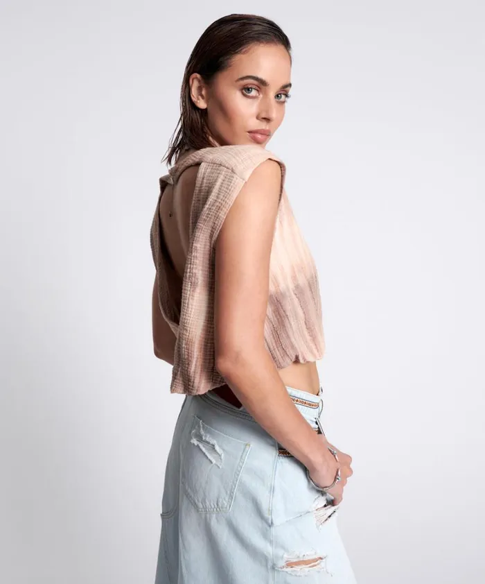 One Teaspoon Tops HAND DYED BACKLESS BUBBLE TOP 8211 Women One Teaspoon Tops HAND DYED BACKLESS BUBBLE TOP 8211 Women
