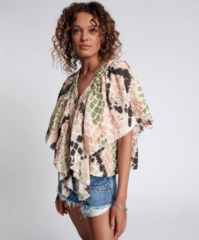 One Teaspoon Tops HAND PAINTED BOA TOP 8211 Women One Teaspoon Tops HAND PAINTED BOA TOP 8211 Women