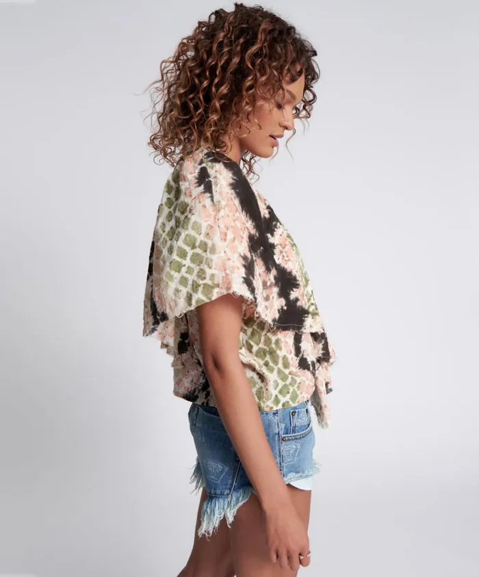 One Teaspoon Tops HAND PAINTED BOA TOP 8211 Women One Teaspoon Tops HAND PAINTED BOA TOP 8211 Women