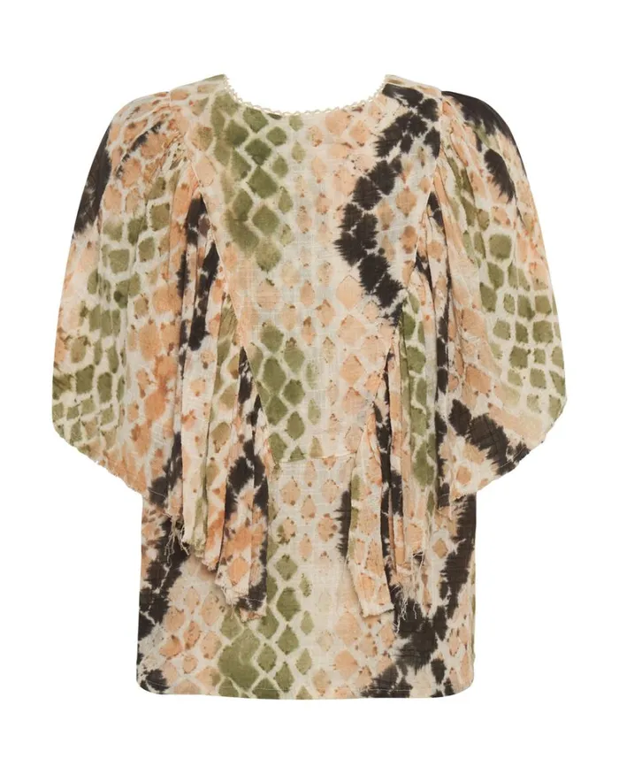 One Teaspoon Tops HAND PAINTED BOA TOP 8211 Women One Teaspoon Tops HAND PAINTED BOA TOP 8211 Women