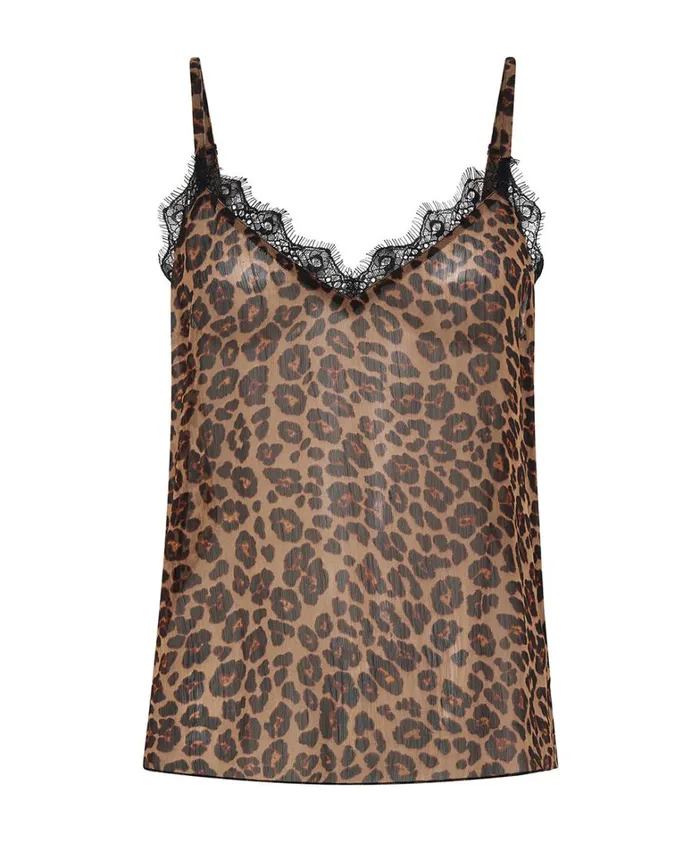 One Teaspoon Tops LEOPARD AND LACE CAMI TOP 8211 Women