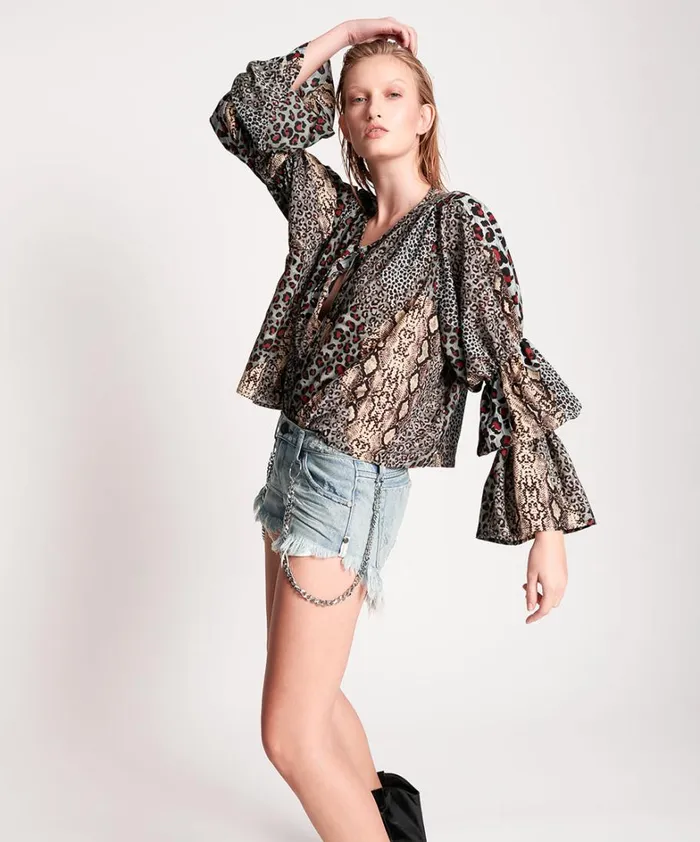 One Teaspoon Tops PUNK PYTHON SOPHISTICATED SAVAGE TOP 8211 Women