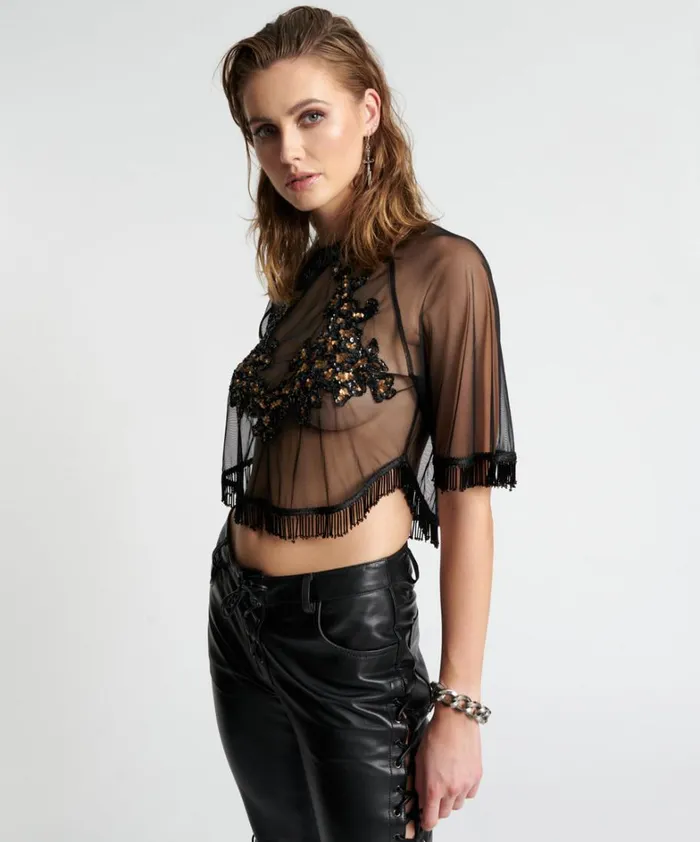 One Teaspoon Tops VANITY RAZZLE DAZZLE SEQUIN TOP 8211 Women One Teaspoon Tops VANITY RAZZLE DAZZLE SEQUIN TOP 8211 Women