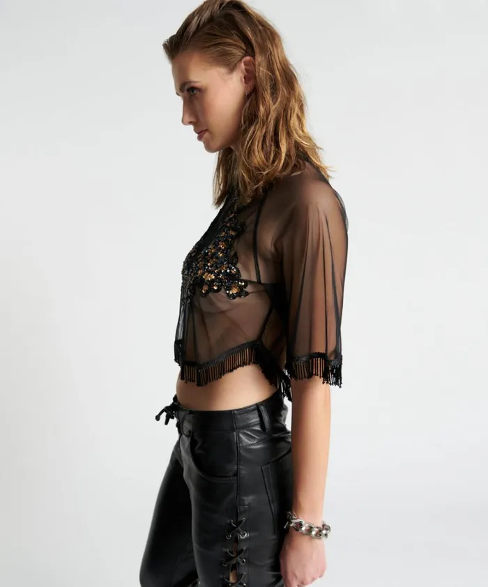 One Teaspoon Tops VANITY RAZZLE DAZZLE SEQUIN TOP 8211 Women One Teaspoon Tops VANITY RAZZLE DAZZLE SEQUIN TOP 8211 Women