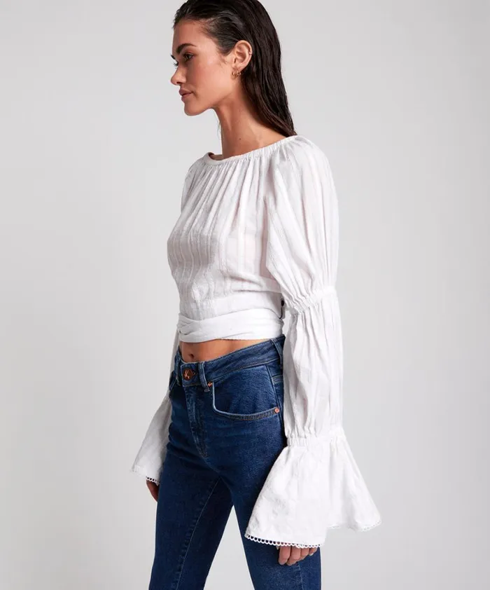 One Teaspoon Tops WHITE SUMMER NIGHTS CROP 8211 Women One Teaspoon Tops WHITE SUMMER NIGHTS CROP 8211 Women