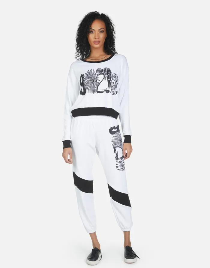 Ophelia 90210 White Women039s Lauren Moshi Long Sweatpants