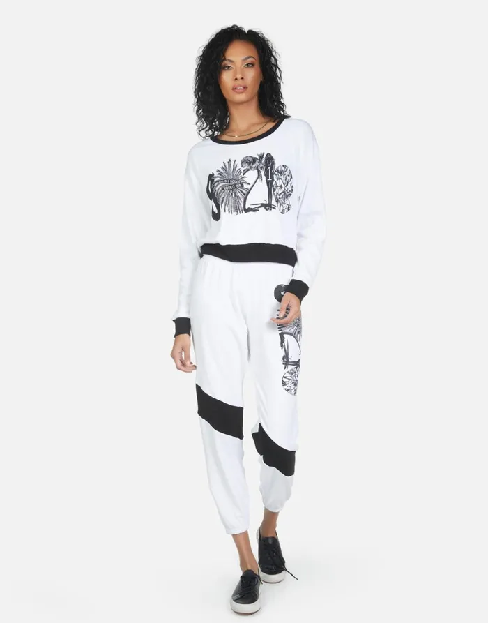 Ophelia 90210 White Women039s Lauren Moshi Long Sweatpants