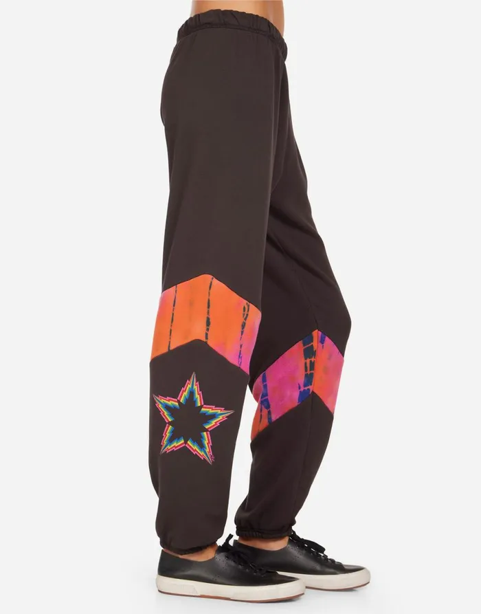 Ophelia Rainbow Lightning Star Onyx Women039s Lauren Moshi Long Sweatpants