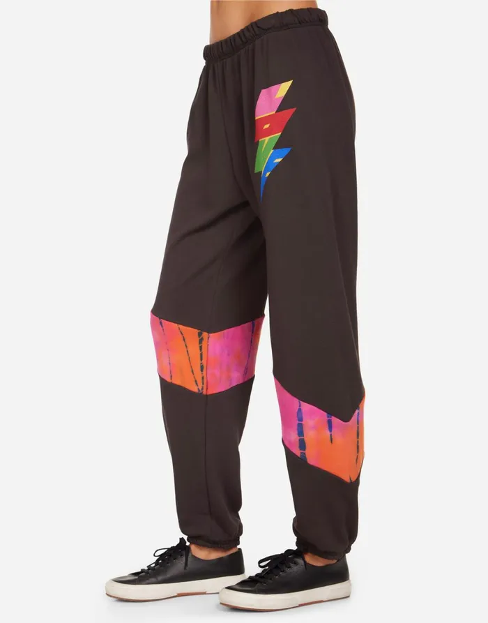 Ophelia Rainbow Lightning Star Onyx Women039s Lauren Moshi Long Sweatpants
