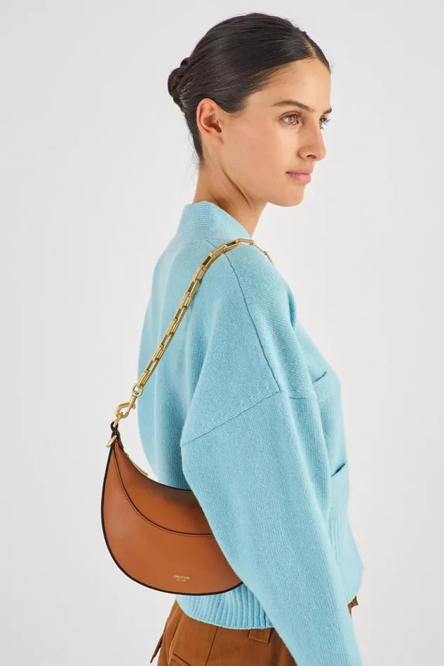 Oroton Bag Straps Accessories Isla Short Chain Strap Brass