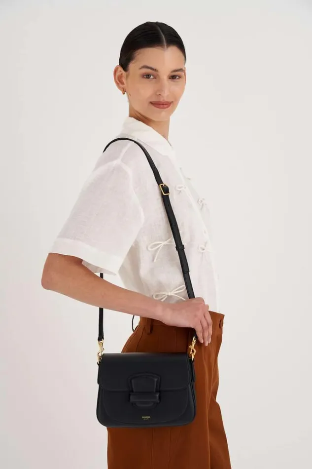 Oroton Crossbody Women Carter Small Day Bag Black
