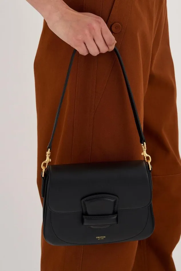 Oroton Crossbody Women Carter Small Day Bag Black