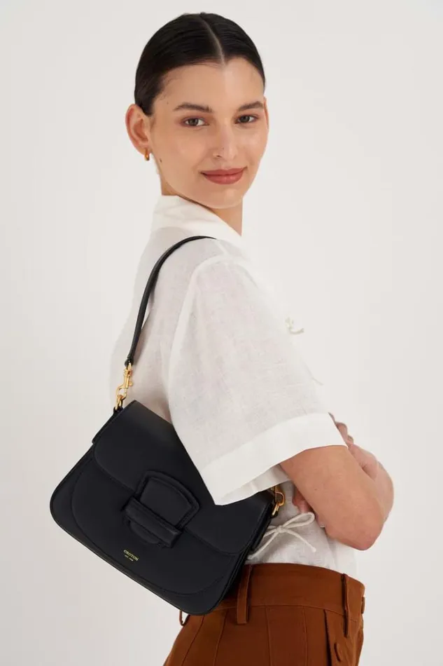 Oroton Crossbody Women Carter Small Day Bag Black