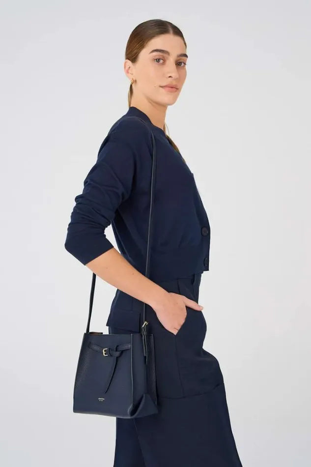 Oroton Crossbody Women Margot Mini Bucket Bag North Sea