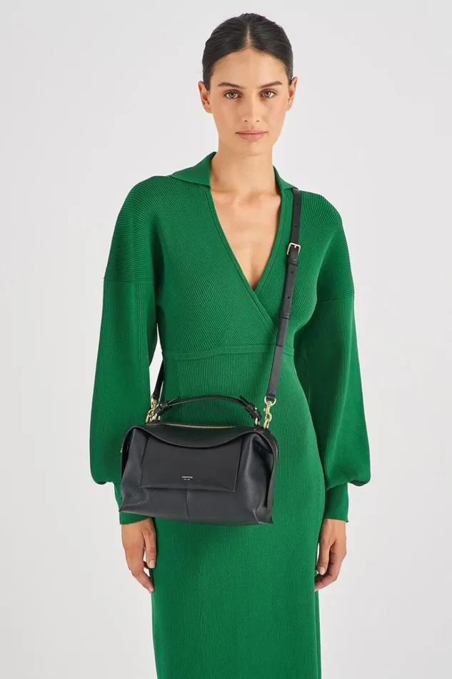 Oroton Crossbody Women Mica Small Bowler Black