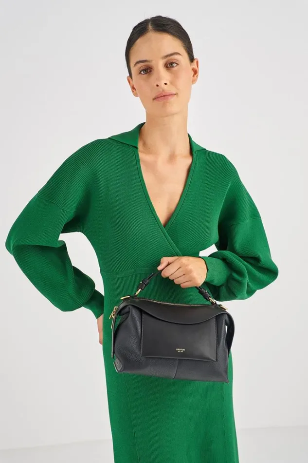 Oroton Crossbody Women Mica Small Bowler Black