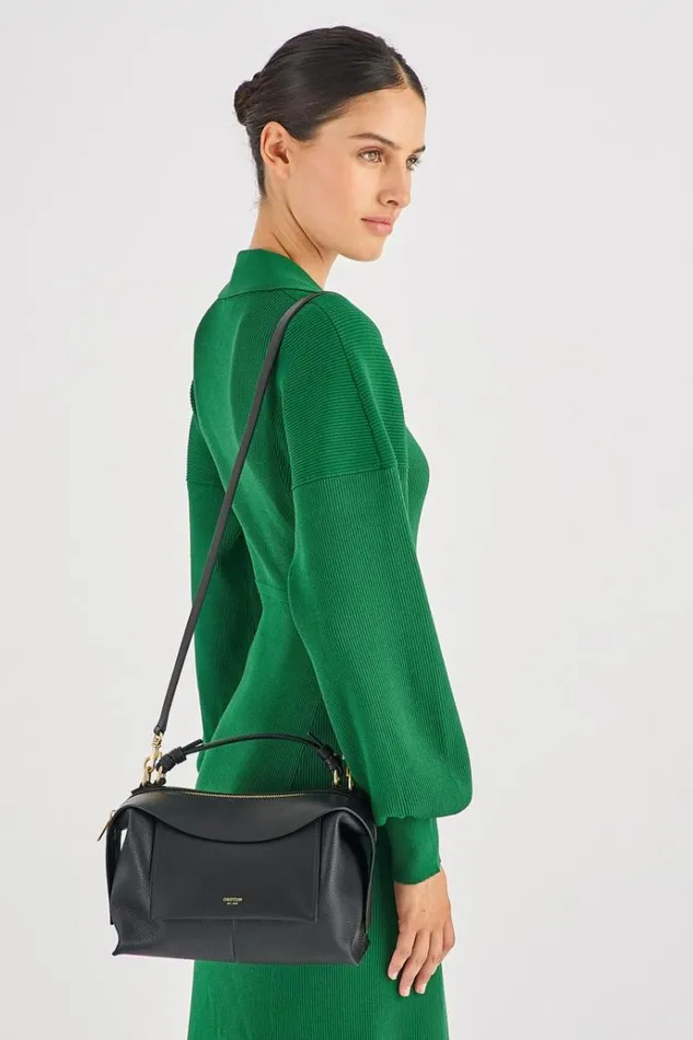 Oroton Crossbody Women Mica Small Bowler Black