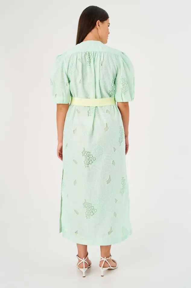 Oroton Dresses Women Lace Column Dress Sea Spray