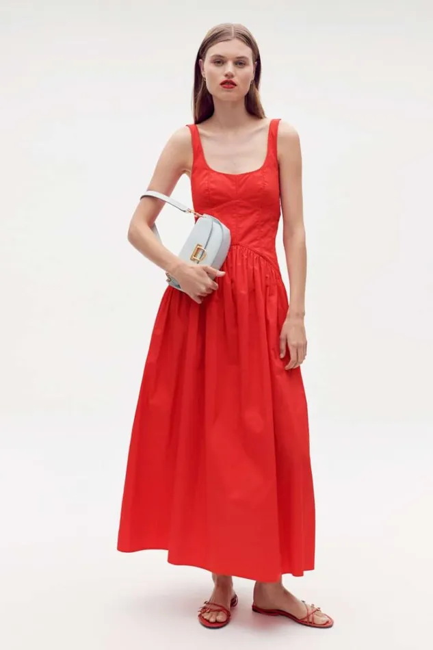 Oroton Dresses Women Tie Back Sundress Poppy