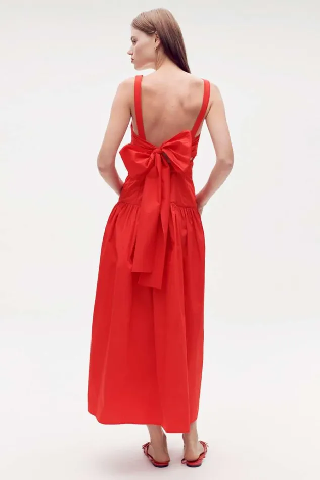 Oroton Dresses Women Tie Back Sundress Poppy