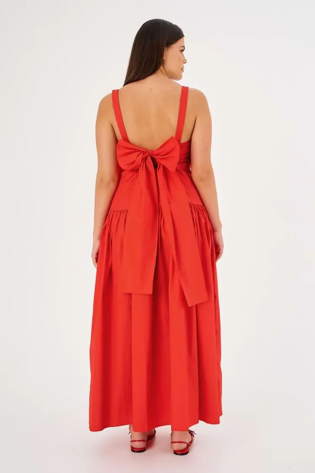 Oroton Dresses Women Tie Back Sundress Poppy
