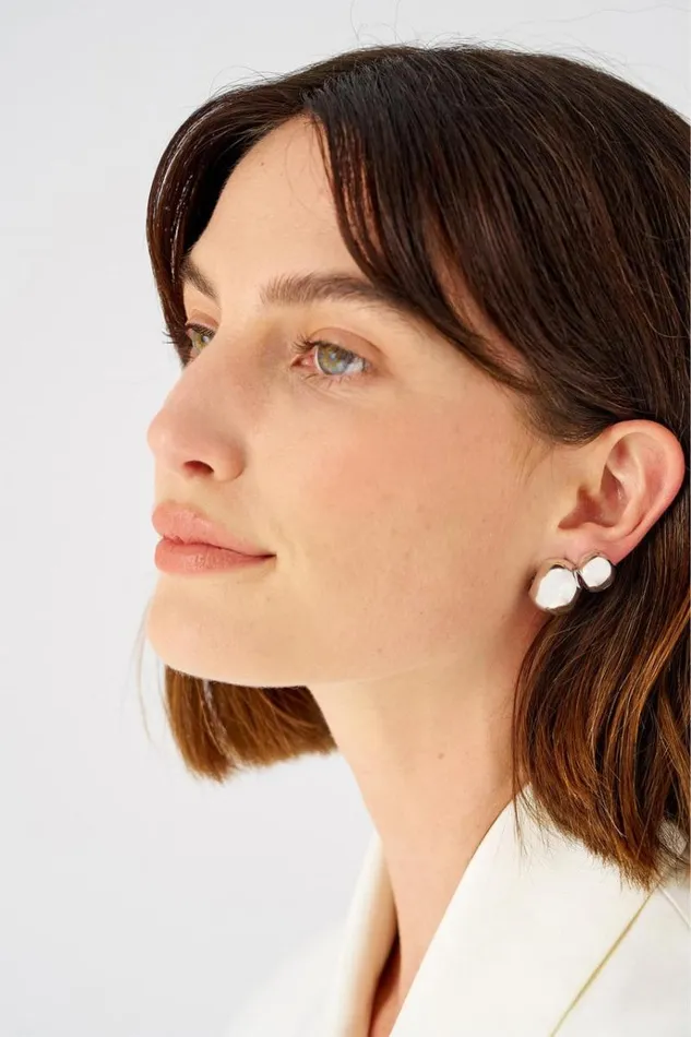 Oroton Earrings Jewellery Josie Mini Huggies Silver
