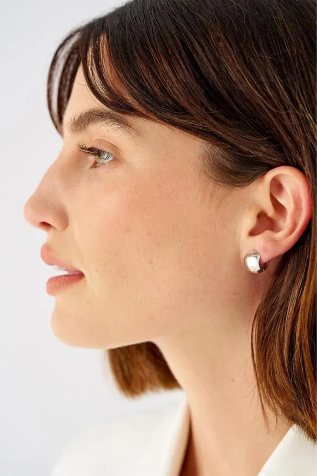 Oroton Earrings Jewellery Josie Mini Huggies Silver