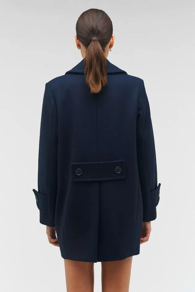 Oroton Jackets and Outerwear Women Double Breasted Pea Coat North Sea