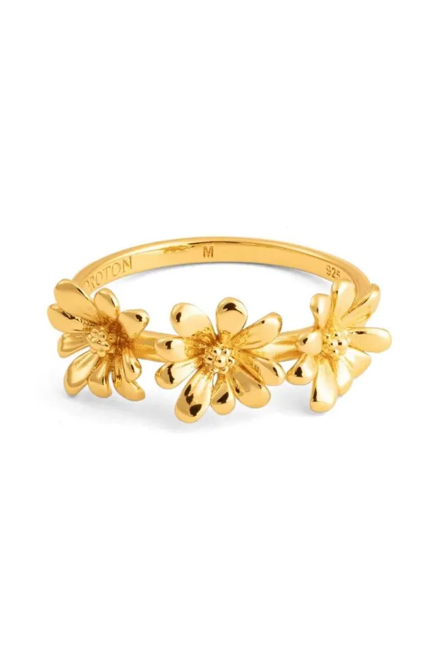 Oroton Rings Jewellery Daisy Ring Band 18k Gold