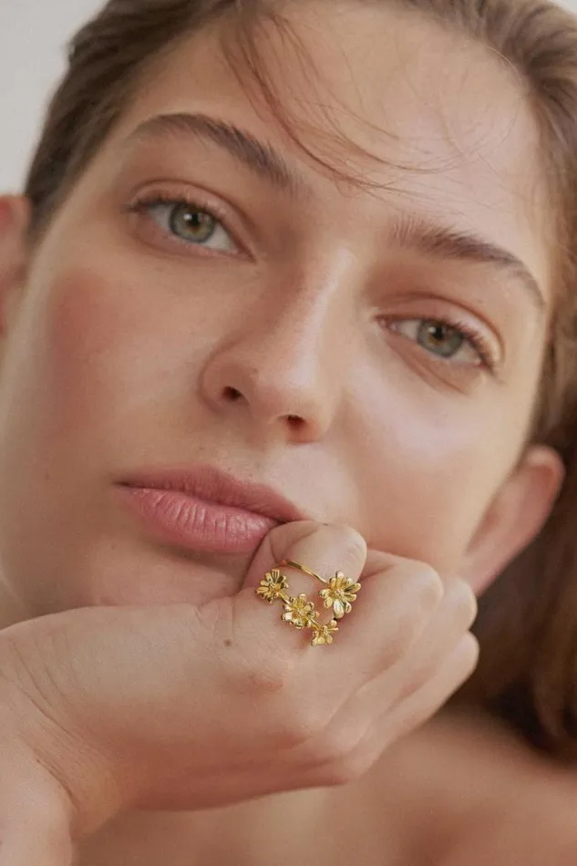 Oroton Rings Jewellery Daisy Ring Band 18k Gold