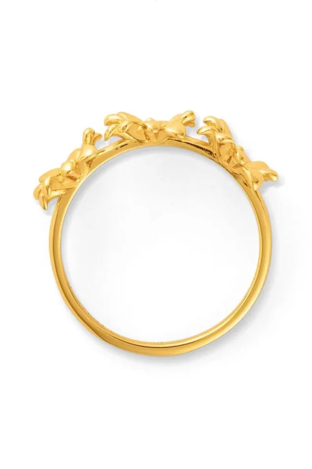 Oroton Rings Jewellery Daisy Ring Band 18k Gold