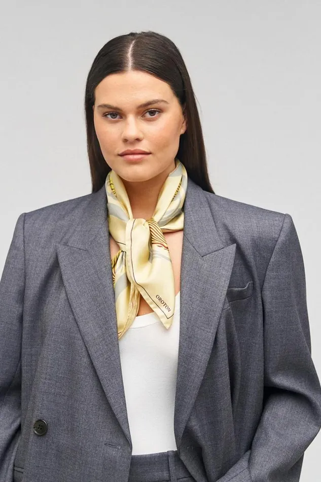 Oroton Scarves Accessories Linear Tulip Scarf Fennel