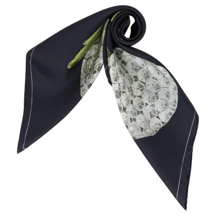Oroton Scarves Accessories Snowball Silk Scarf North Sea