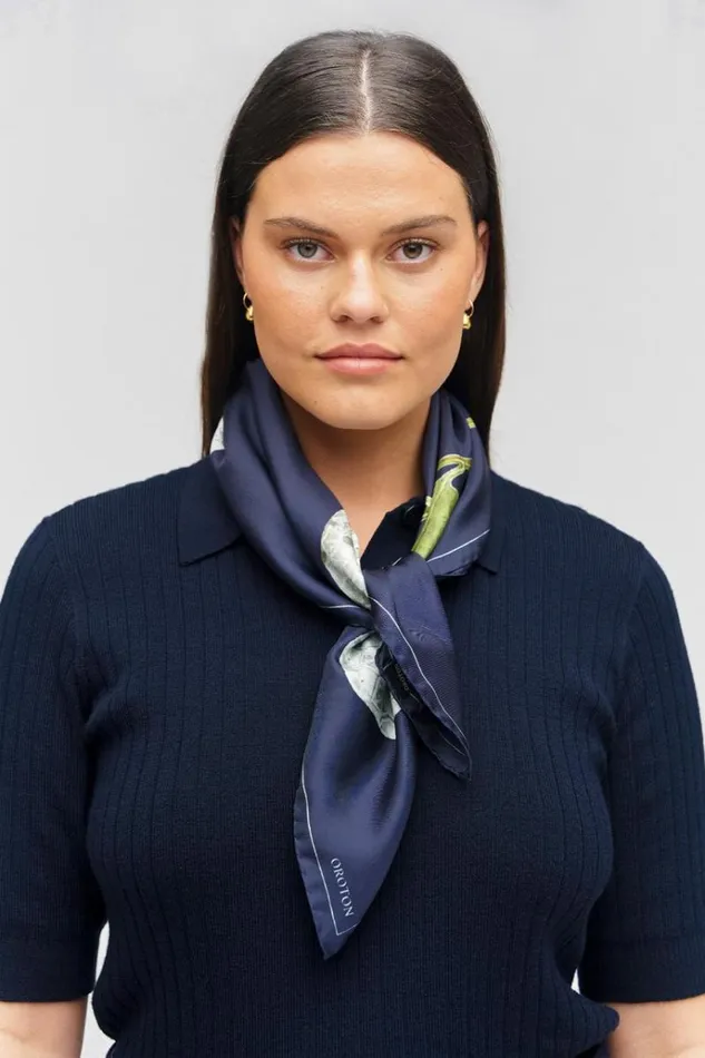 Oroton Scarves Accessories Snowball Silk Scarf North Sea