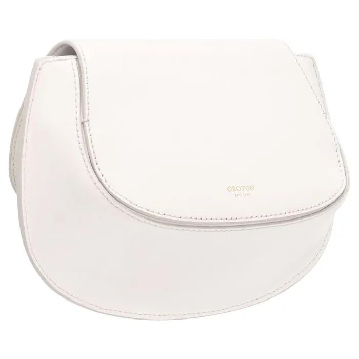 Oroton Shoulder Women Della Saddle Shoulder Bag Clotted Cream