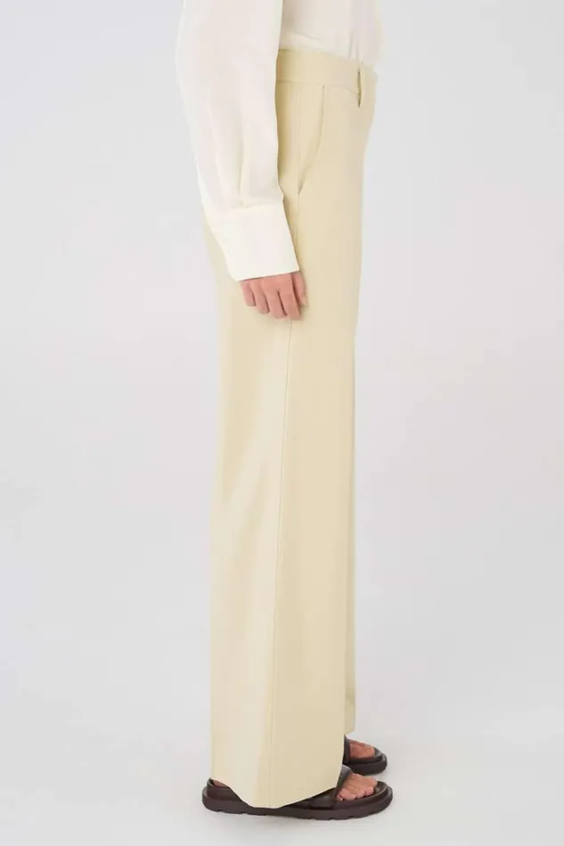 Oroton Suiting Women Flat Front Pant Almond