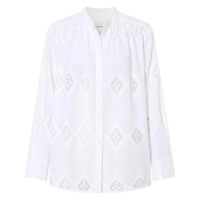 Oroton Tops Women Diamond Lace Tunic White