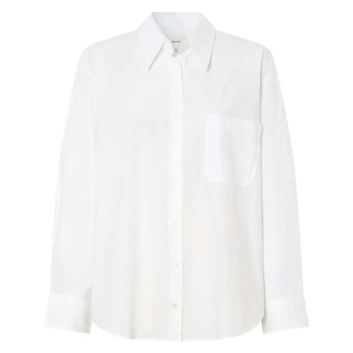 Oroton Tops Women Poplin Long Sleeve Shirt White