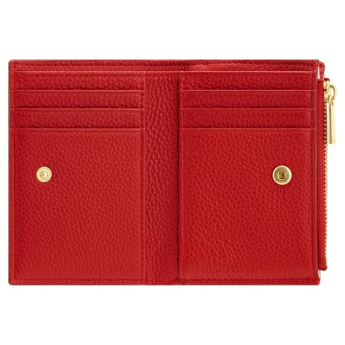 Oroton Wallets Accessories Jemima 10 Credit Card Mini Zip Wallet Dark Poppy