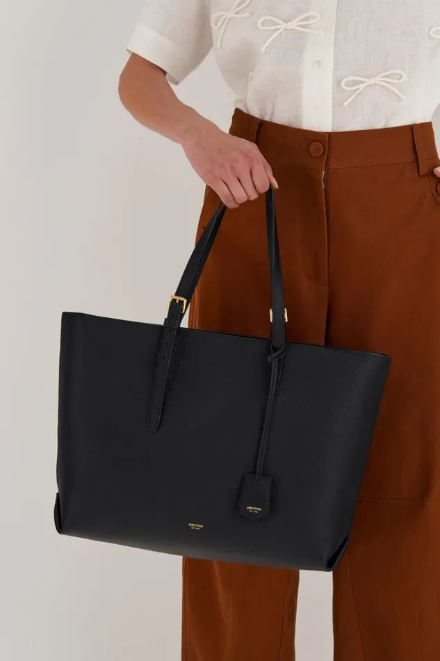 Oroton Work Women Margot Medium Zip Tote Black