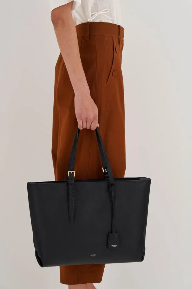 Oroton Work Women Margot Medium Zip Tote Black